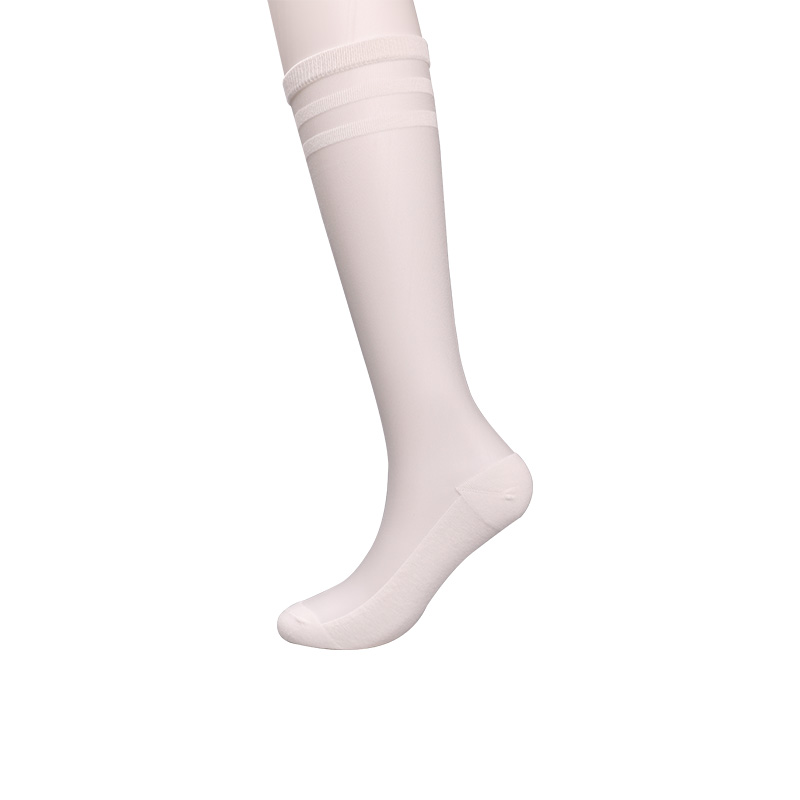 Mode Nylon Transparente Seide Baumwolle Socken Damen Socken Farbe Gestreifte Blume Kristall Seidensocken