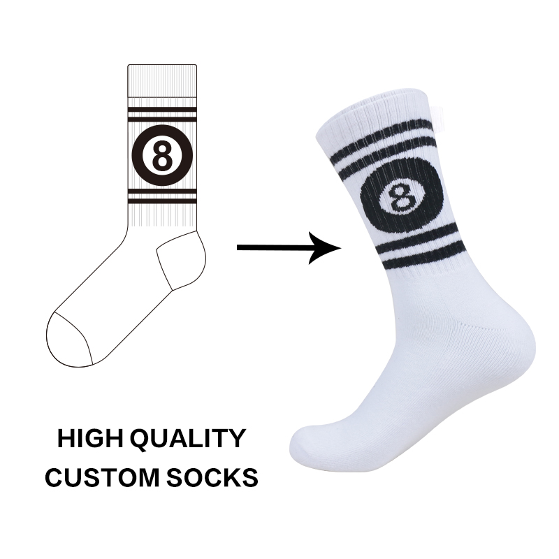 Jacquard Logo Herren Socken Sport Athletic Running Sneaker Hardloopsokken Oem Unisex Baumwolle Herren Crew Custom Socken