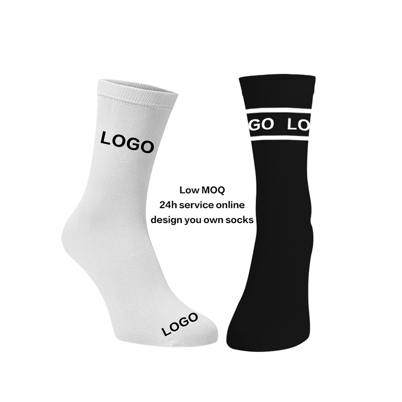 Großhandel Skate Black Letter Running Men Athletic Basketball Crew Herren Custom Logo Sport Casual Socken