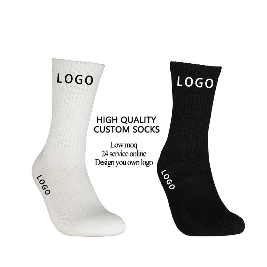 Großhandel Skate Black Letter Running Men Athletic Basketball Crew Herren Custom Logo Sport Casual Socken