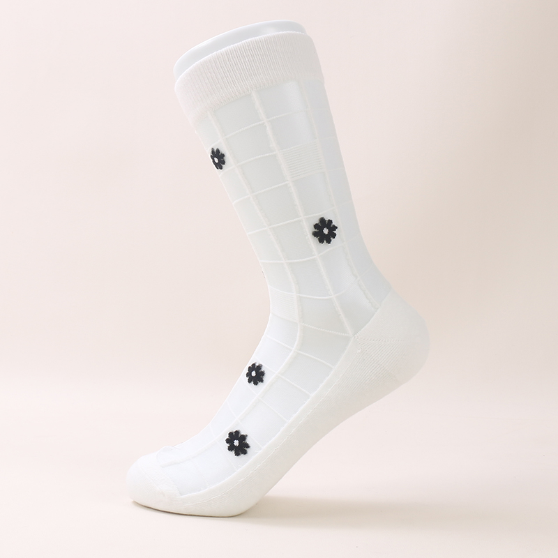 Großhandel Sommer dünne Frauen Crew Socken Mode transparente transparente Socken