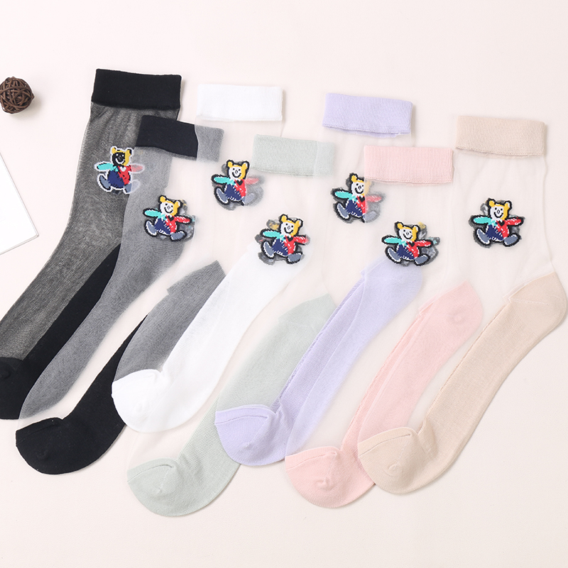 Sommergroßverkauf, ultradünne, netzfarbene, transparente Sommersocken für Damen