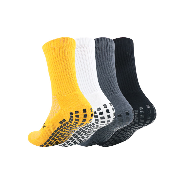 Rutschfeste Fußball-Sport-Premium-Crew-Socken mit individuellem Grip aus Silikon mit individuellem Logo