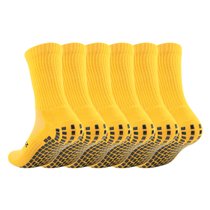 Rutschfeste Fußball-Sport-Premium-Crew-Socken mit individuellem Grip aus Silikon mit individuellem Logo