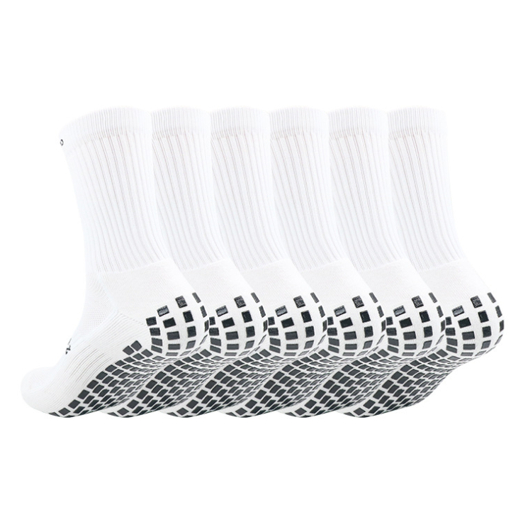 Rutschfeste Fußball-Sport-Premium-Crew-Socken mit individuellem Grip aus Silikon mit individuellem Logo