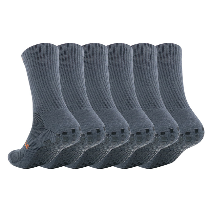 Rutschfeste Fußball-Sport-Premium-Crew-Socken mit individuellem Grip aus Silikon mit individuellem Logo