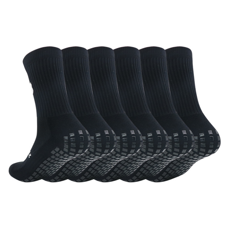 Rutschfeste Fußball-Sport-Premium-Crew-Socken mit individuellem Grip aus Silikon mit individuellem Logo