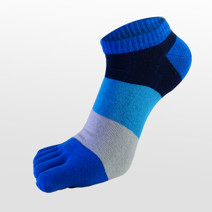 Zehensocken, gestreift, fünf Finger, sportlich, Baumwolle, für Herren, zum Laufen, 5 Zehensocken für Herren