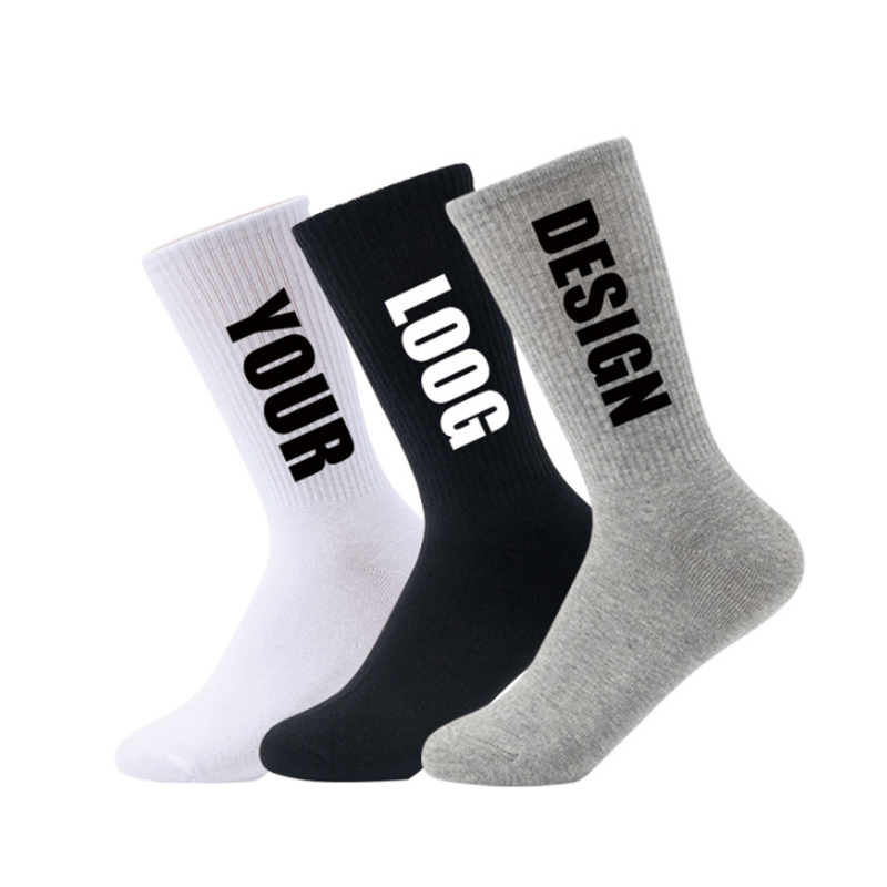 Unisex Crew Fashion Grip Stickerei Damen Kompression Logo Print Herren Designer Sport Custom Socken