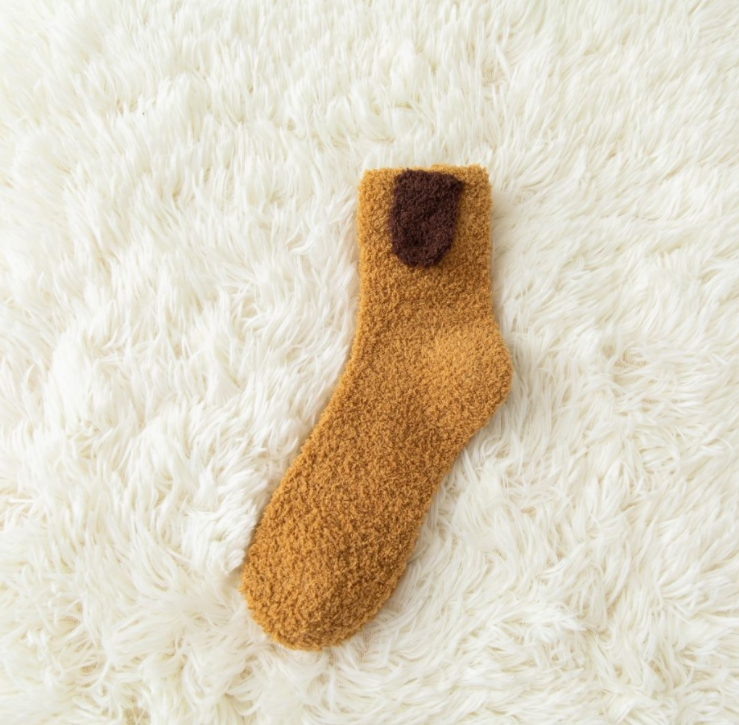 Winter dicke Mädchen flauschige süße Zuhause warme Winter gemütliche Frauen flauschige Socken