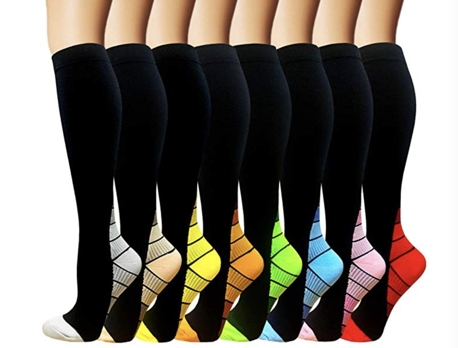 Fabrikpreis Atmungsaktive Qualität Lange Kniehohe Laufsportsocken Kompressionsstrümpfe