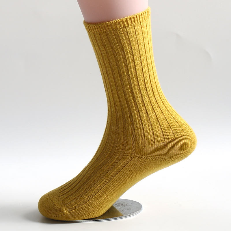 Modische, lässige, weiche, gekämmte Baumwolle, atmungsaktiv, lange Rüschen-Socken für Kinder