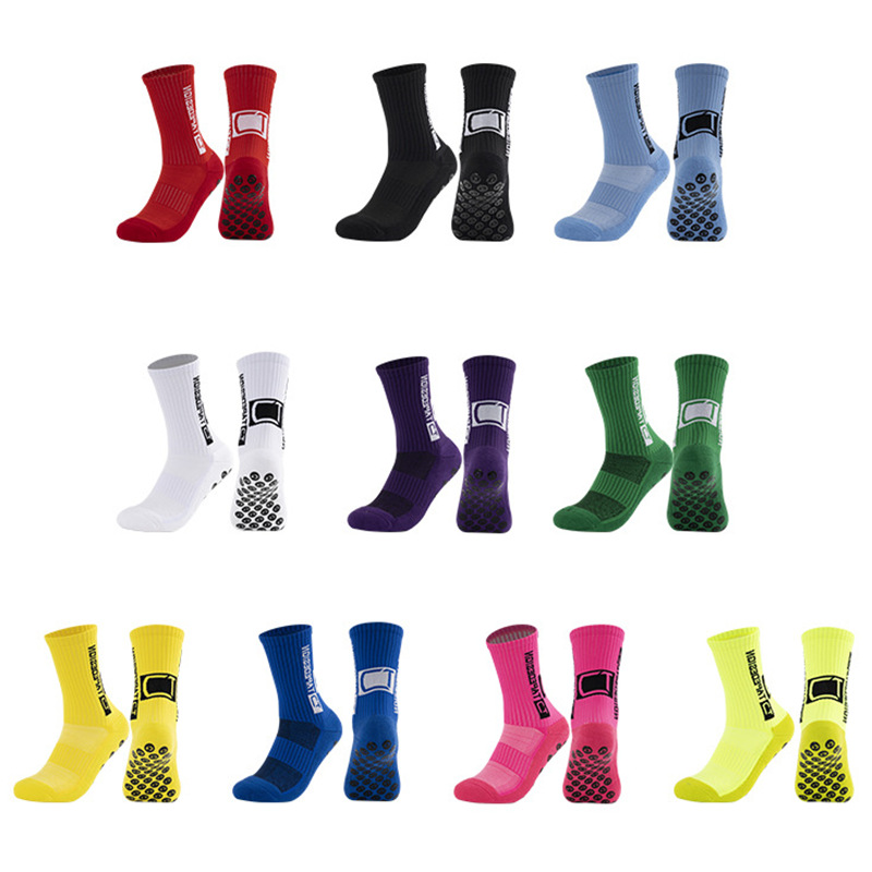 Sport-Fußball-Anti-Rutsch-Fußball-Grip-Socken aus sportlichem Nylon mit individuellem Logo