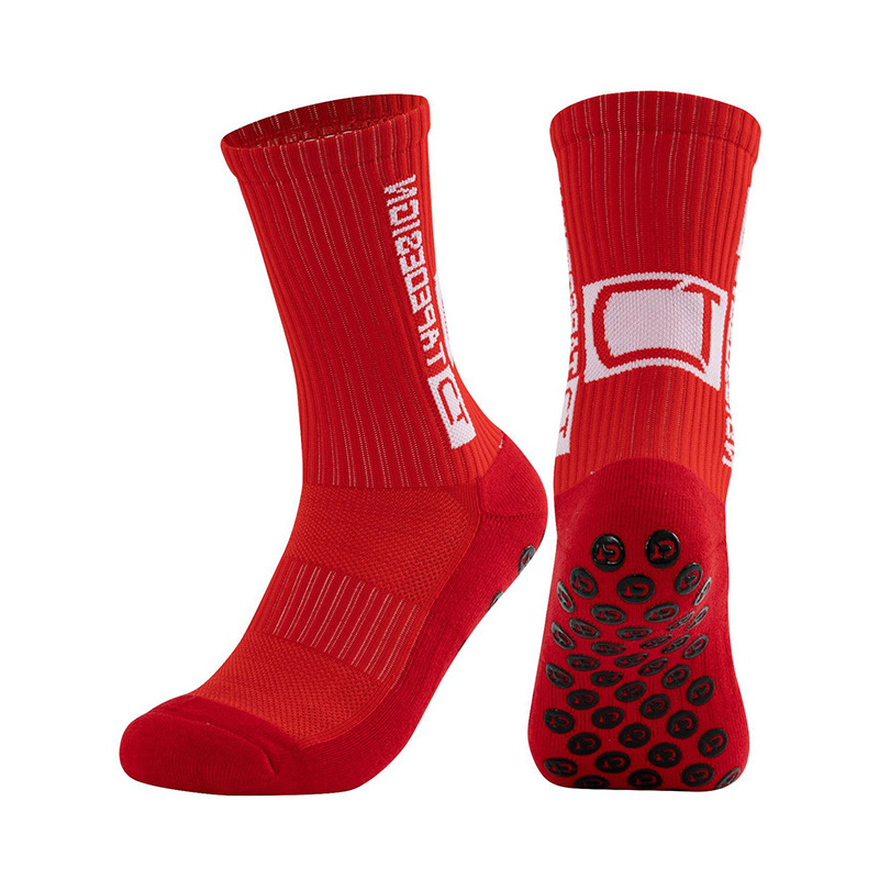 Sport-Fußball-Anti-Rutsch-Fußball-Grip-Socken aus sportlichem Nylon mit individuellem Logo