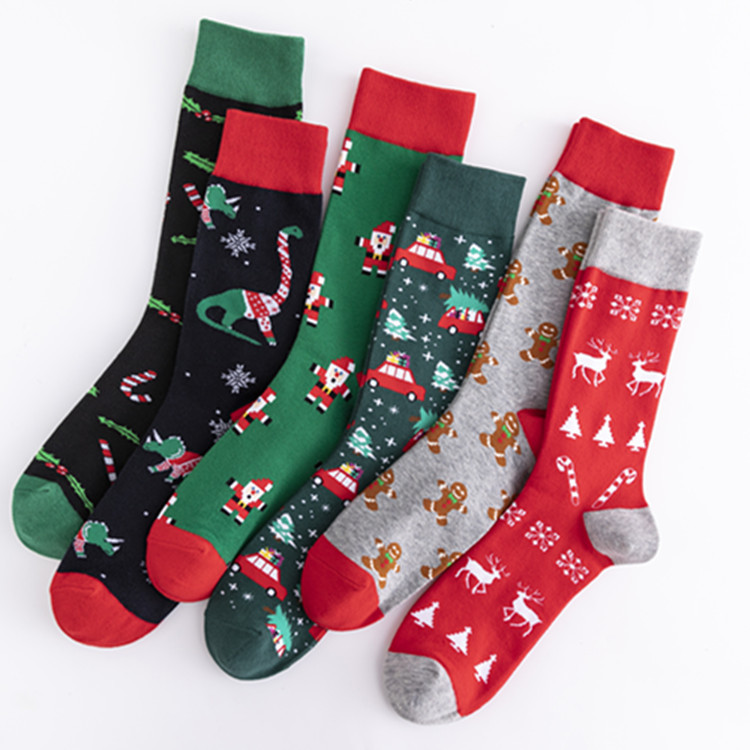 Hochwertige, neue Ankunfts-Komfort-lustige Baumwoll-Winter-Neujahr-Weihnachts-Herrensocken