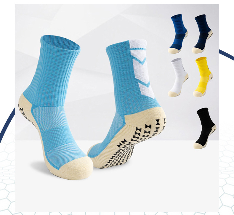 Training Laufen Sport benutzerdefinierte sportliche Fußball Anti-Rutsch-Fußball-Grip-Socken