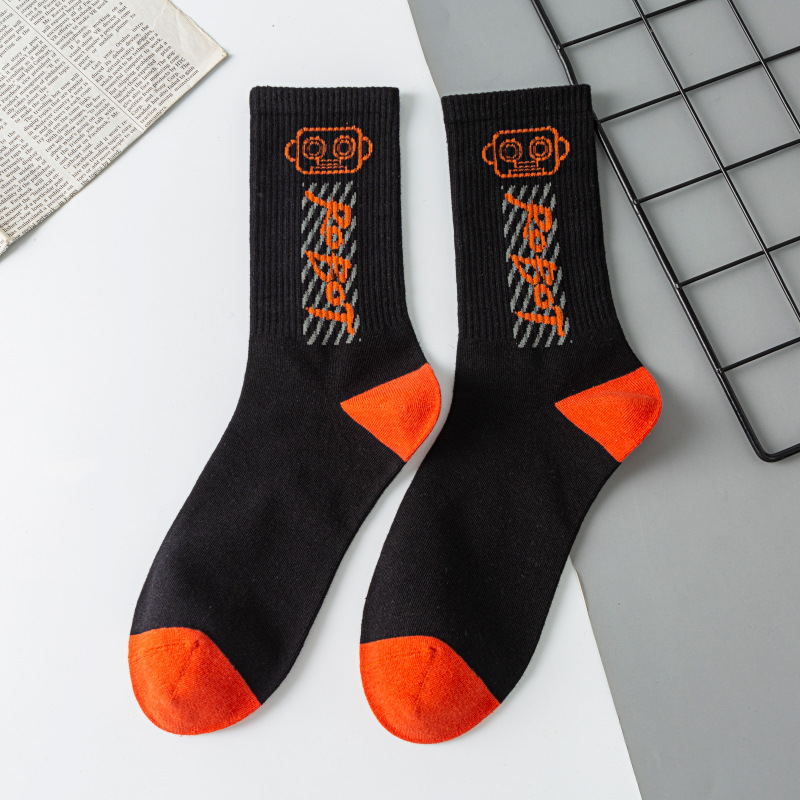 OEM sportliche Baumwoll-Streetwear-Herren-Sportlaufsocken mit individuellem Logo