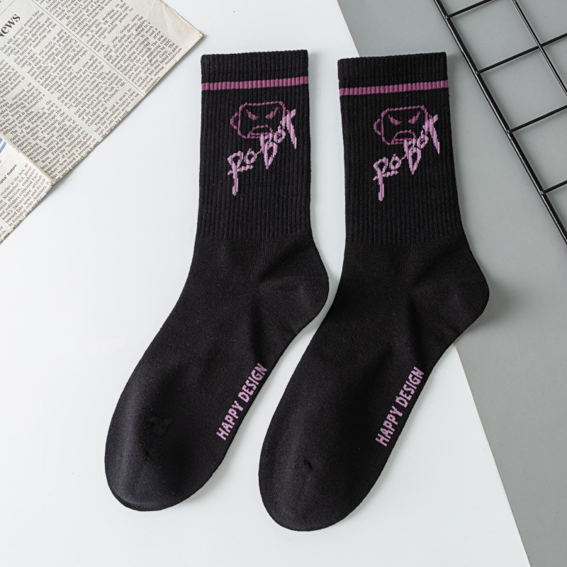 OEM sportliche Baumwoll-Streetwear-Herren-Sportlaufsocken mit individuellem Logo