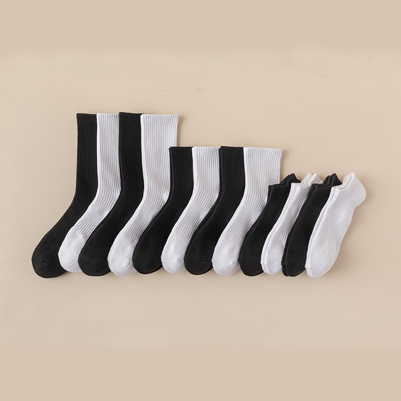 3 Größen, kurze, dicke Baumwoll-Laufsocken mit Logo, Sport, individuelle Crew-Söckchen, Unisex